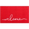 MWAZZLL Red Doormat Large Outdoor Indoor Non Slip Welcome Mats
