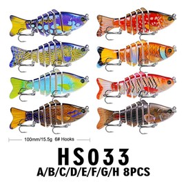 CHSEEO 1 piece multi-piece pike wobbler artificial bait jerkbait popper fishing bait trout bait fishing hook perfect for pike zander perch swimbait fishing accessories (random colours) #1