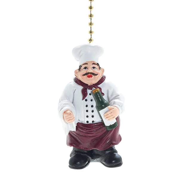 Jolly Fat Italian/French Chef Fan Pull Decorative Light Chain by