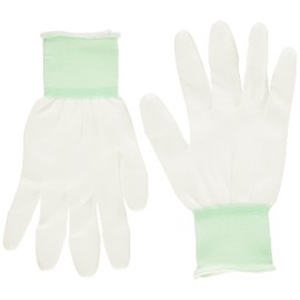 Kachiboshi T-281 M Urethane Coated Gloves, Fingertip Fit Liner, White, M, 10 Pairs