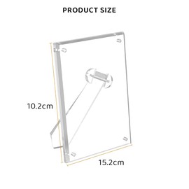 Magnetic Acrylic Picture Frame (2-Pack) – Clear Floating Photo Display Holder for Tabletop, Modern Acrylic Frame for Family Photos, Artwork, and Memories