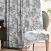 jinchan 100% Blackout Toile Curtains for Bedroom, 96 Inch Length