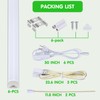 (6 Pack) LED T5 Integrated Single Fixture, 4FT 2400lm, 6500K