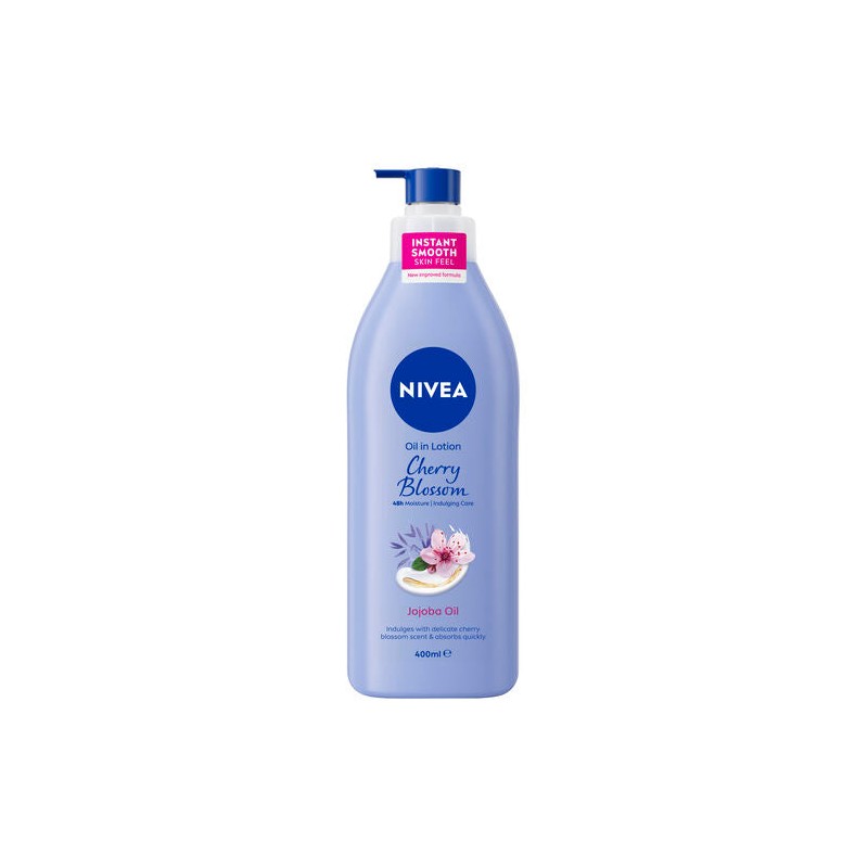 Nivea Body Oil Lotion Cherry Blossom Jojoba 400mL