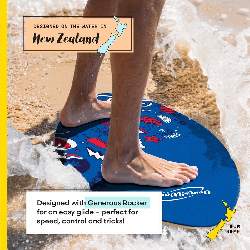 Own the Wave 'Hang Loose' Skimboard (35 Inch, Blue)