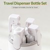BOMPOW 4-in-1 30ML Travel Size Dispenser Toiletries Bottles Set, Leak-Proof