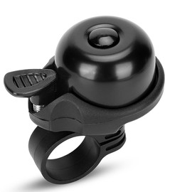 2 Pack Bike Bell - Bicycle Bell for Kids Adults | 120db Classic Mini Loud Ring - MTB Mountain Bicycle Bell with Crisp Clear Sound for MTB,BMX,City,Scooter - Bike Accessories (Black/1Pack)