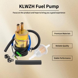 KLWZH 49040-1055 - Bomba de combustible eléctrica de 12 V para Kawasaki Mule KAF620 2500 2510 3000 3010 3020 KAF450 1000 Turf 4x4 Trans 8 mm de entrada/salida