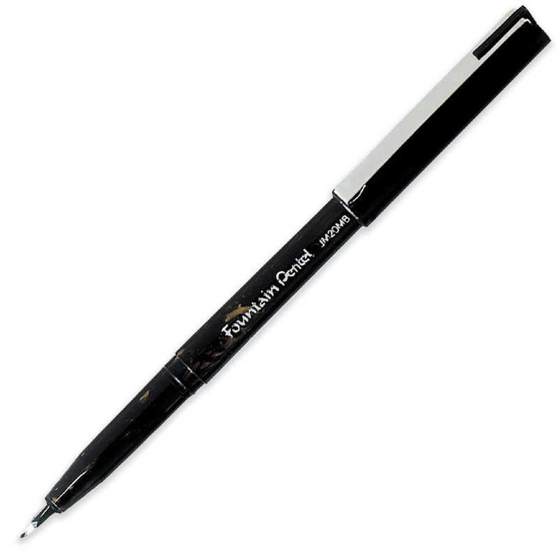 Pentel JM20 Stylo Disposable Fountain Pen – Black, Grey, Sepia