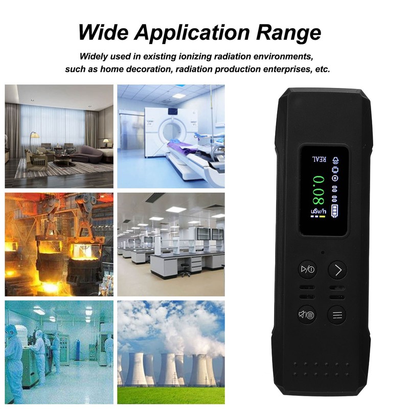Nuclear Radiation Detector High Sensitivity Sound Light Alarm HD LCD