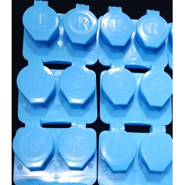 London Health Products USA Made Contact Lens Storage Pods - Case - Flip Lids (Blue, 6)