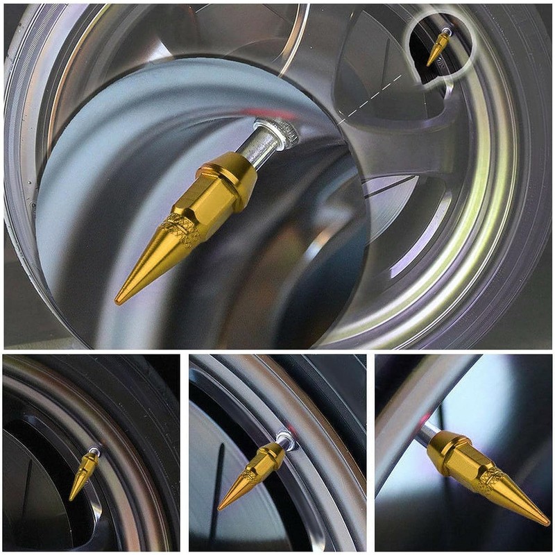 Car Tire Valve Cap Set of 4 Wheels, Air Valve,