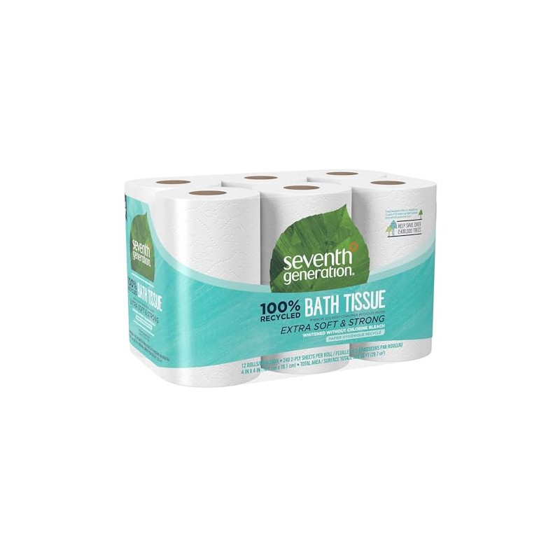 7th Generation SEV 13733 2-Ply 100% Recycled Standard Toilet Paper,