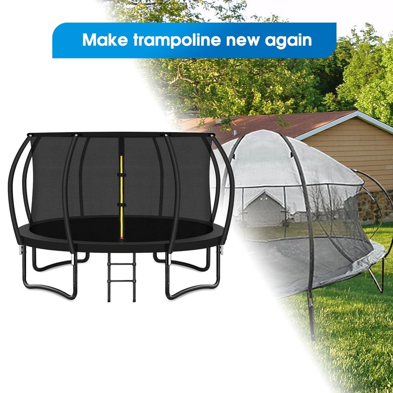 Universal Trampoline Replacement Curved Net Pole, Curved Pole Kit for