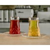 Pasabahce Crystal Turkish Tea Glasses and Saucers, Set of 12