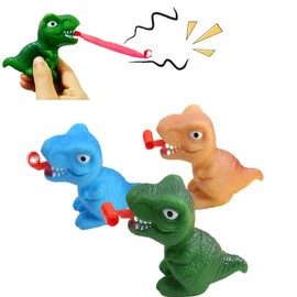3 Pack Creative Squeeze Toys Diniasaur with Tongue Sticking Out, Funny, Party Favor, Novelty Relief Squeeze Toys Funny Gags Gifts for Kids Adults ,Sensory Toys with Sound