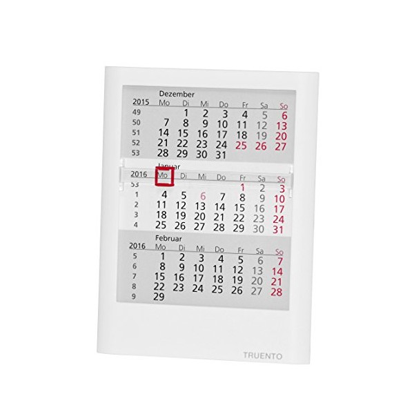 Truento 3-Month Desk Calendar for 2 Years (2021 & 2022)