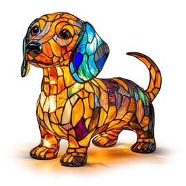 YANGUN Dog Series Art Night Light, Pug Lamp, USB Charging 3D Dachshund Lamp, Cute Dachshund Figures with Warm Light for Vintage Decoration, Gift for Dog Lovers, Retro Style, Pet Decoration Lamp