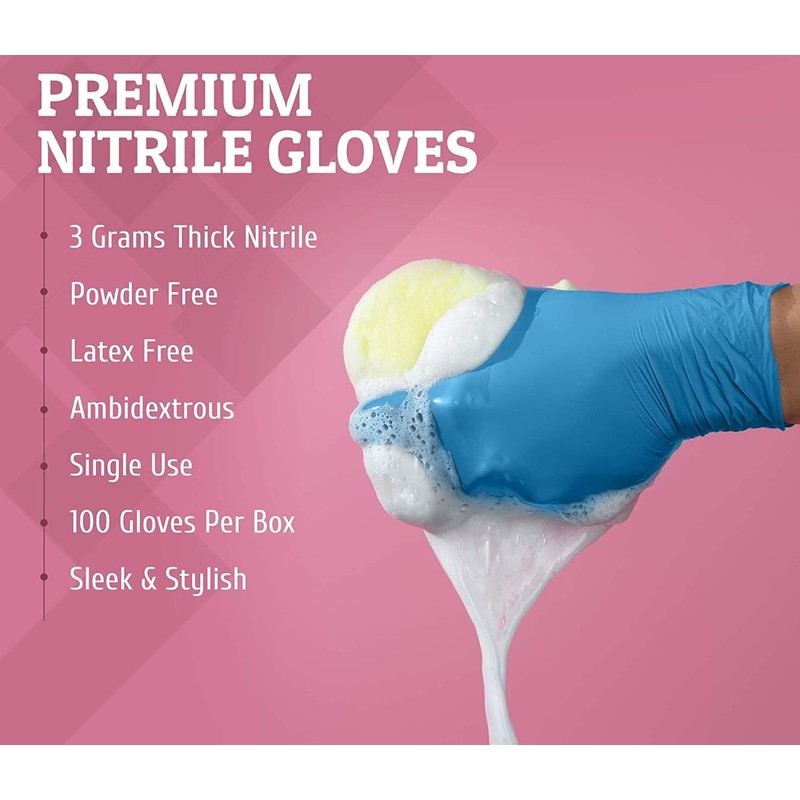 Eatasty Eat NB Nitrile Multipurpose Gloves, Disposable, Powder Free, Extra