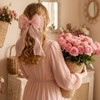 Pink Hair Bows, Large Long Tail Bow Hair Accessory for