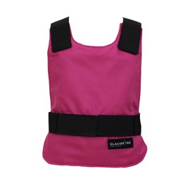 Glacier Tek Children's Cool Vest Personal Cooling, 59 Degrees for 2.5 hours, includes Cool Packs, Recharge in 30 Minutes, Fuchsia