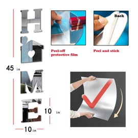 YUZUCMCM Wall Decor Home Letter Signs Acrylic Mirror Wall Stickers Wall Decorations for Living Room Bedroom Home Decor Wall Decals