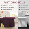 2pk Burgundy Spandex Tablecloths 6ft for Rectangle Tables, Wrinkle Free