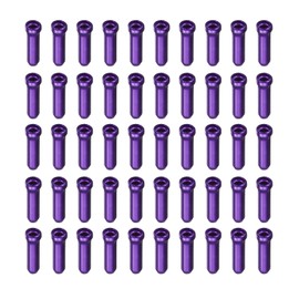 sourcing map 80pcs Bike Cable End Caps Set Aluminum Alloy Cable End Crimps Durable Bike Brake Cable End Tips Kit for Brake Cable Core End Shift Cable Core Tail End Parts Tools, Purple