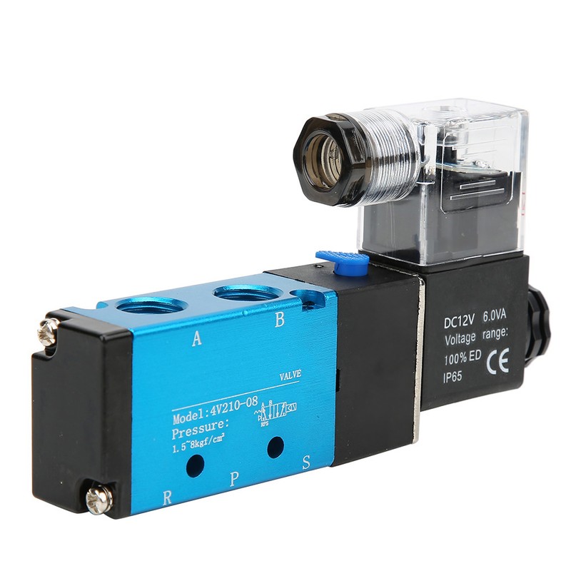 4V210-08 2 Position 5 Way Solenoid Valve PT1/4in Filtrated Air