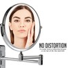 OVENTE 7" Wall Mounted Makeup Mirror with 1X/7X Magnification, Double