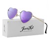 JOVAKIT Polarized Heart Sunglasses for Women Fashion Lovely Style Metal