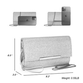 AFKOMST Clutch Purses for Women, Small Crossbody Bags and Summer Straw Beach Handbags with Crossbody Chain Strap