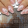 60 Sheets Nail Stickers White Leaf Flower Nail Design 3D