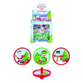 HENBRANDT 24 x Mini Christmas Spinning Tops