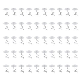 Zerodis Upholstery Twist Pins, Clear Heads Bed Skirt Pins for Sofa Covers Slipcovers Arm Armrest Covers(50 / Box)