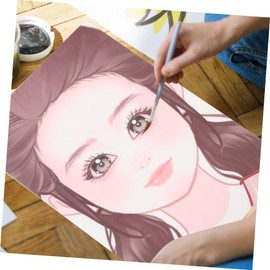 STOBOK 2sheets Reusable Face Painting Practice Board Portable Makeup Template for Artists Pet Material for Professional and Play Makeup Skills