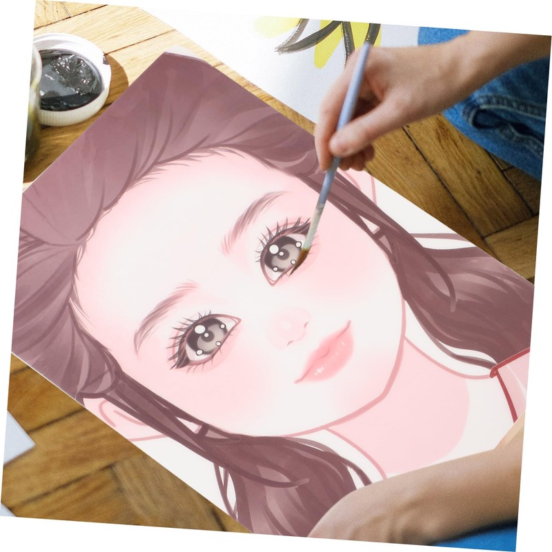 STOBOK 2sheets Reusable Face Painting Practice Board Portable Makeup Template