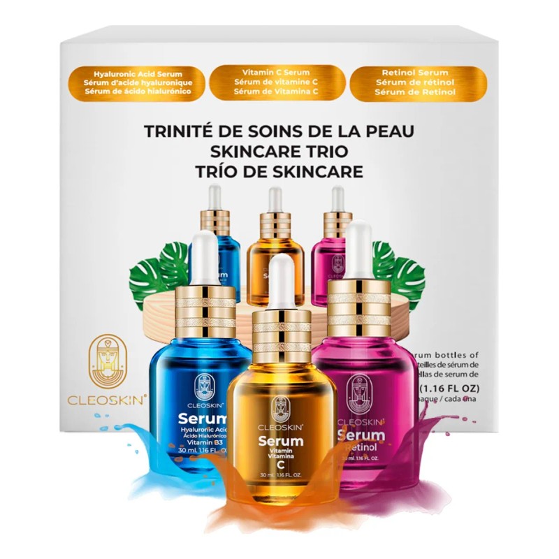3 Sueros Faciales Serum Vitamina C Ácido Hialurónico Retinol