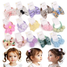 Bianhuan Hair Elastic for Children, Babies, Ribbon, Hair Accessories, Cute, Stylish, Simple, Gift - Colorful (30 pieces)