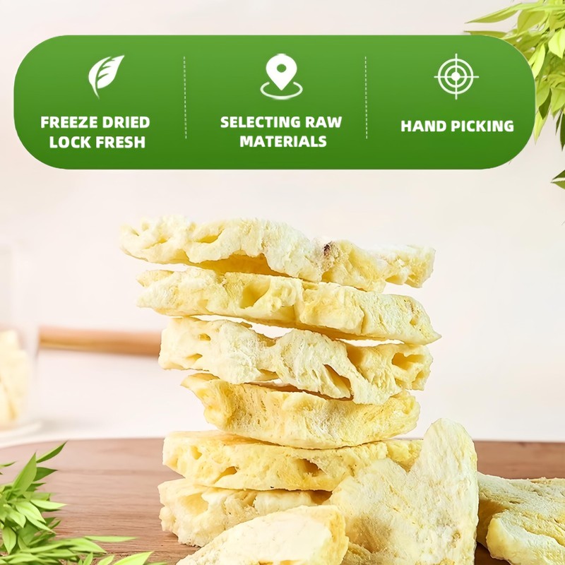 SYZJMWDY Organic Freeze Dried Pineapple Chunks, 7.05oz - No Sugar