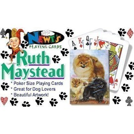 Best Friends Playing Cards, by Ruth Maystead - Pomeranian