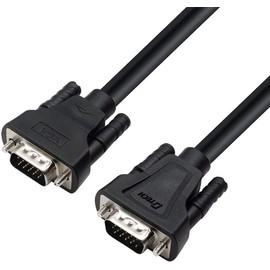 DTECH Heavy Duty VGA SVGA 15 Pin Male to Male Computer Monitor Cable Cord 1080p High Resolution 15 feet