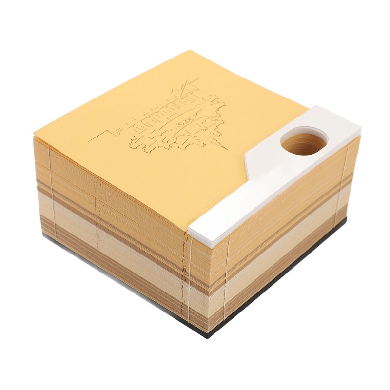 3D Memo Pad Chinese Dragon Palace Craft Paper Carving Sculpture