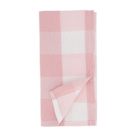 SARO LIFESTYLE Collection Buffalo Plaid Cotton Blend Table Napkins (Set of 4), 20", Pink
