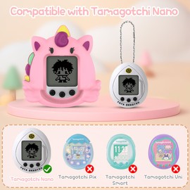 FIOPAZ - Funda de silicona compatible con Tamagotchi Nano, funda protectora de unicornio para Tamagotchi Nano, Tamagotchi Nano Interactive Toy Digital Pet Case