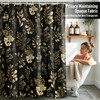 EGLGCC Vintage Floral Shower Curtain, Black Gold, 12 Hooks, 60"
