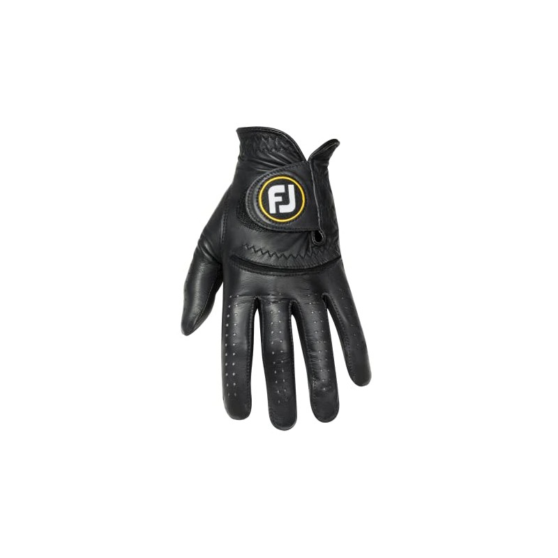 FootJoy Men's StaSof Golf Glove, Black, Small, Worn on Left