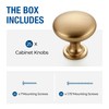 JOY DECOR 25 Pack Champagne Bronze Cabinet Knobs 1-1/6 Inch
