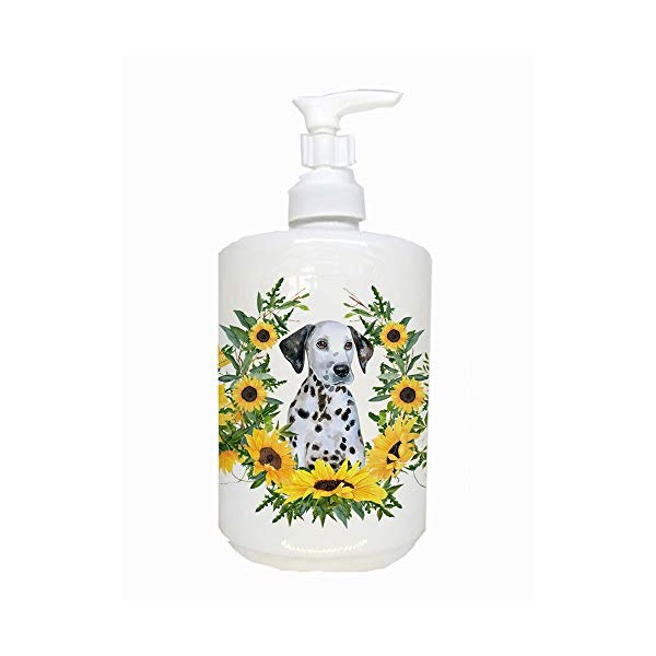 Caroline's Treasures CK2900SOAP Dalmatian Puppy Ceramic Soap Dispenser, Multicolor