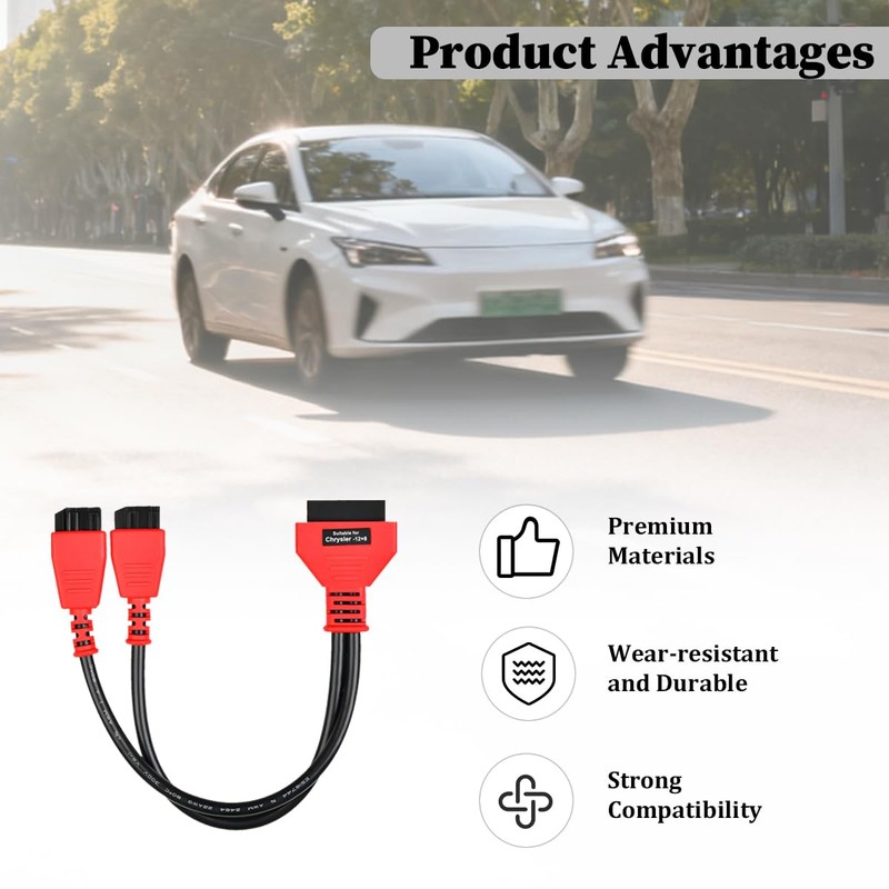 Car 12+8 Pin Connector to OBD2 Adapter, Security Bypass Cable
